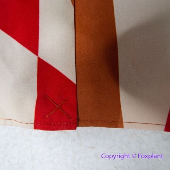 New! Hosbjerg Anthropologie Greta Adele Blazer geometric abstract print red blue - Picture 14 of 16